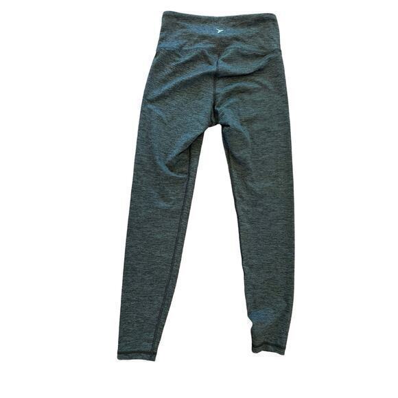 Old Navy Active High Waisted Full Length Leggings Black & Grey Stripe Medium - Picture 2 of 7